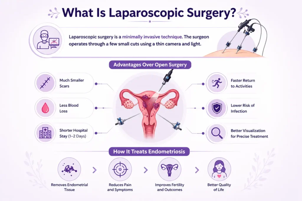 laparoscopic surgery for endometrosis